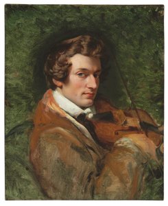 シャルル・オーギュスト・ド・ベリオの肖像 作： Emile Jean Horace Vernet