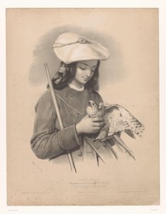 ハヤブサを手にしたピレネー山脈の羊飼い Patre des Pyrenees (Ossun) (オブジェクトのタイトル) 選抜芸術家研究（連載タイトル） Études choisies (オブジェクトのシリーズ タイトル) 作： Emile Lassalle