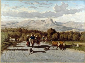 ニースからアンティーブまでのルート 作： Emile Loubon