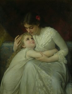 お母さんと子供 作： Emile Munier
