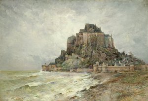 モンサンミッシェル、1896 作： Emile Noirot