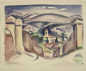 カシス教会の塔とも呼ばれるカシスの入り口 作： Emile Othon Friesz