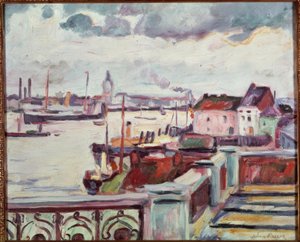 アントワープの港 作： Emile Othon Friesz