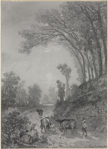 牛のいる風景 作： Émile van Marcke