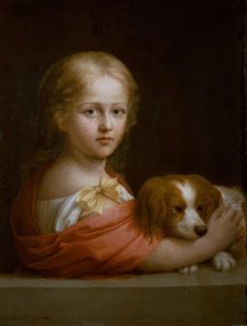 犬を持つ少女 作： Emilie Lachaud de Loqueyssie