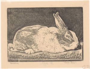 うさぎ 作： Emilius Wilhelmus Dehé (signed by artist)