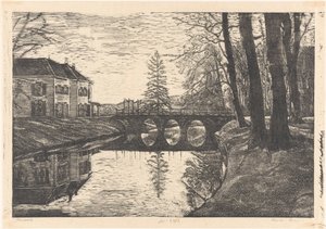 ベルゲンの旧裁判所 作： Emilius Wilhelmus Dehé (signed by artist)