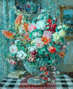 花瓶の花、1931年頃（船上に油彩） 作： Emily Beatrice Bland