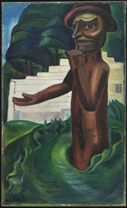 Potlatch Welcome、1928年頃（キャンバスに油彩） 作： Emily Carr