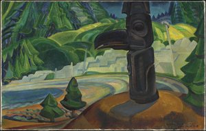Skidegate、グラハム島、ブリティッシュ コロンビア州 作： Emily Carr