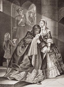 1716年のタワーからのニス・デール卿の脱出、「英語とスコットランドの歴史の図解」第II巻（17890も参照） 作： Emily Mary Osborn