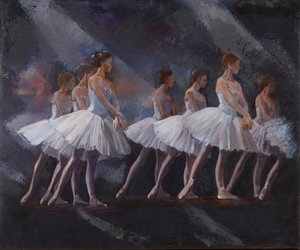 白鳥の湖、2024年（キャンバスに油彩） 作： Emma Kennaway