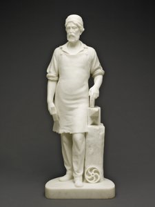 機械工、1859年頃（大理石） 作： Emma Stebbins