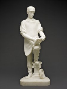 機械工の見習い、1859年頃（大理石） 作： Emma Stebbins