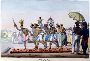 火の祭典、インド、19 世紀半ば 作： Emmanuel Adolphe Midy