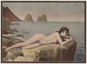 デレリウム、崖の上に横たわる女性（カラーリソ） 作： Emmanuel Benner