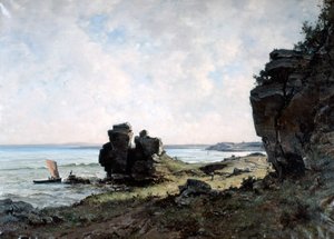 ブルターニュの海岸の美しい朝、1882年 作： Emmanuel Lansyer