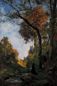セルネイ。 秋の散歩 作： Emmanuel Lansyer