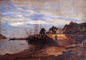Douarnenez、Port Ru、ボート 作： Emmanuel Lansyer
