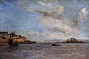 ドゥアルヌネ、海兵隊、1865 年 8 月（キャンバスに油彩） 作： Emmanuel Lansyer
