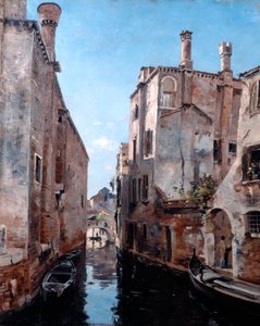 教会の周辺サンセバスチャン、ベニス、1892年。 作： Emmanuel Lansyer