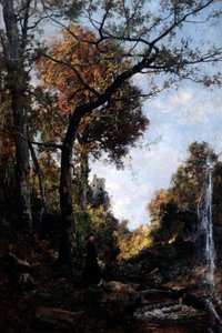 秋の散歩、1869年。 作： Emmanuel Lansyer