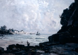ドゥアルネネス港、1884 作： Emmanuel Lansyer