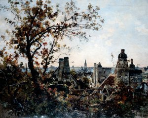 1885年の夕方のシュヴァロットの塔 作： Emmanuel Lansyer