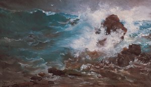 波、プルマナック、1873年6月（キャンバスに油彩） 作： Emmanuel Lansyer