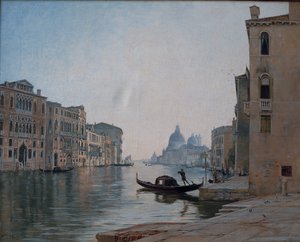 ヴェネツィア、大運河、1892 年 9 月 (キャンバスに油彩) 作： Emmanuel Lansyer