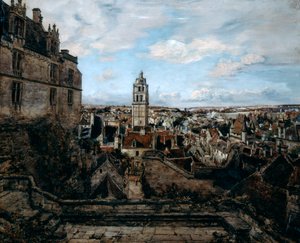 ロシュ城のテラスからの眺め、1884