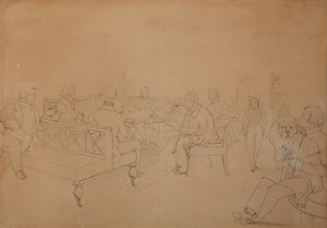 Avdotya Petrovna Yelaginaのサロン、1840年代 作： Emmanuil Alexandrovich Dmitriev Mamonov