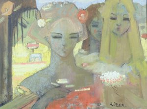 A Field of Yellow, 2001 (キャンバスボードに油彩) 作： Endre Roder
