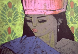 アントワネット（紙にアクリル 作： Endre Roder