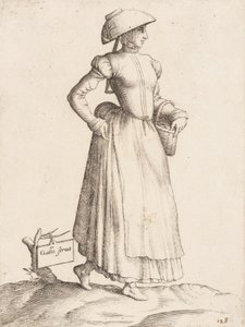 衣装プレート: Galla Serva, ca. 1557-58。 作： Enea Vico