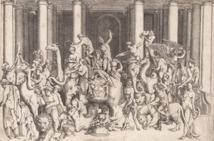 インドのバッカスの凱旋」1542年頃 作： Enea Vico.
