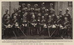 第28開拓者の将校、戦線に送られたボンベイ戦闘連隊 作： English Photographer