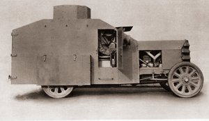 1915年のThe Illustrated War Newsによる、第一次世界大戦中のイギリスの装甲車