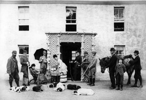 カントリーハウスシューティングパーティー、1890年頃 作： English Photographer