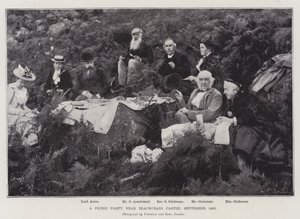 1893年9月、ブラッククレイグ城近くのピクニックパーティー 作： English Photographer