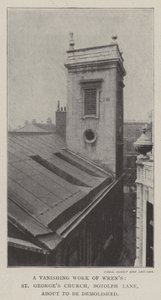 取り壊されようとしているWrens、St Georges Church、Botolph Laneの消失作品 作： English Photographer