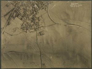 第一次世界大戦の塹壕の空中写真、1917年