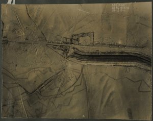 第一次世界大戦の塹壕の空中写真、1917年