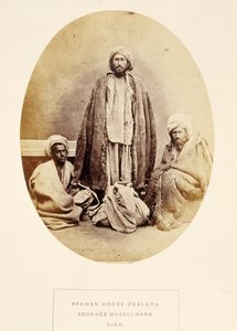 J.フォーブスワトソン著、インドの民衆からのアフガンホースディーラー、スーニーマッスルマンズ、シンド、1868年出版（アルブメンプリント） 作： English Photographer