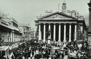 イングランド銀行、スレッドニードルストリート、ロンドン市、1890 作： English Photographer