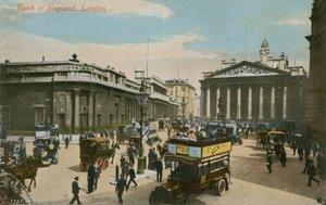 イングランド銀行、ロンドン。 1913年に送られたはがき。 作： English Photographer