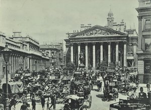 イングランド銀行、スレッドニードルストリート、ロンドン市、1890 作： English Photographer