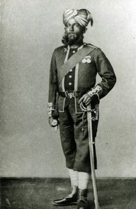 ベンガルの歩兵、1900年頃（モノクロ写真
