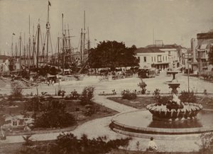 ブリッジタウンハーバー、1900年頃 作： English Photographer