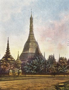 ビルマ／ミャンマーラングーン、スレ・パゴダ（カラー写真） 作： English Photographer